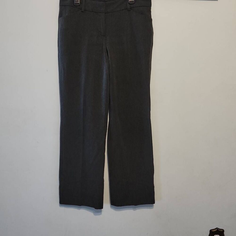 Talbots Petites Dress Pants Womens 4P Dark Gray Curvy Mid Rise Back Pockets Zip